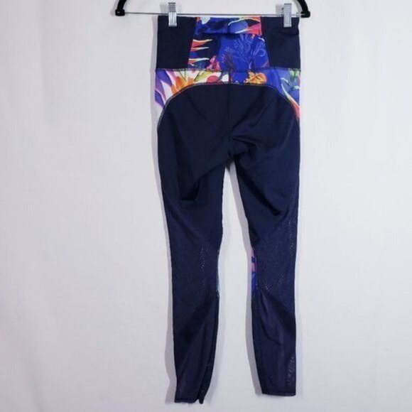 ATHLETA‎ Tropical Precision 7/8 Ankle Tight Legging Birds Of Paradise Mesh XS - Picture 8 of 16